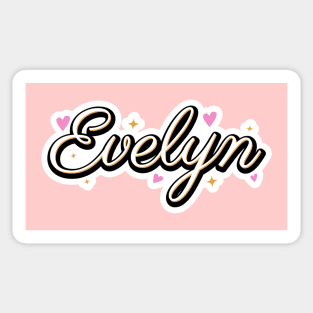 Evelyn name cute design Sticker